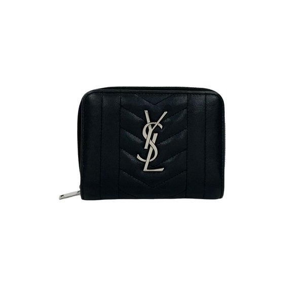 YVES SAINT LAURENT Black Leather Wallet - Picture 1 of 10